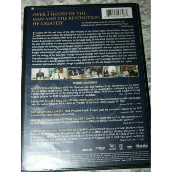 RONALD REAGAN "THE LIFE AND LEGACY"  2-DISC SET 8 PART SERIES DVD - Picture 2 of 3